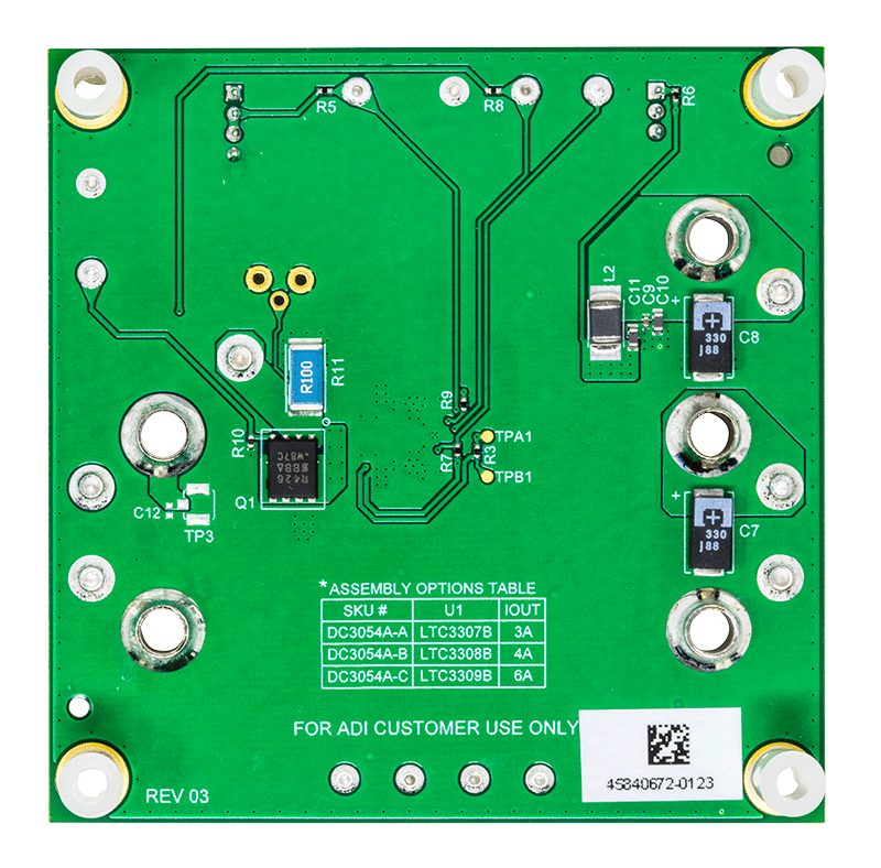 DC3054A-C Evaluation Board - Bottom View