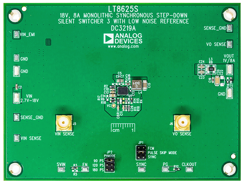 DC3219A Evaluation Board - Top View