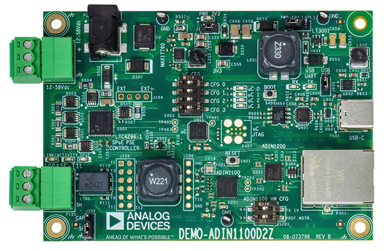 DEMO-ADIN1100D2Z Board Photo Top View