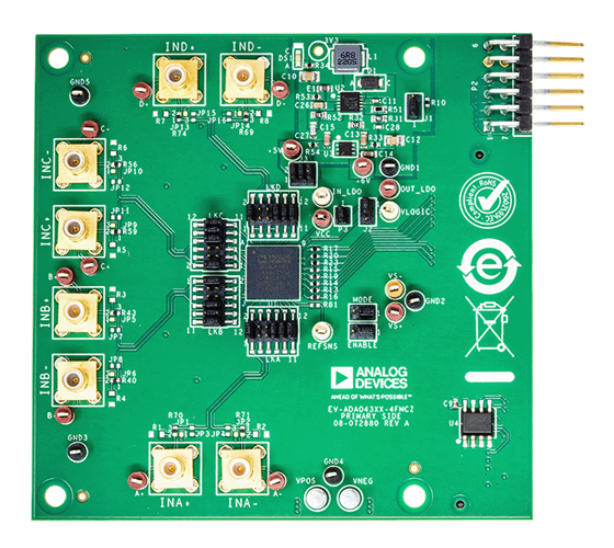 EV-ADAQ4380-4FMCZ Evaluation Board - Top View