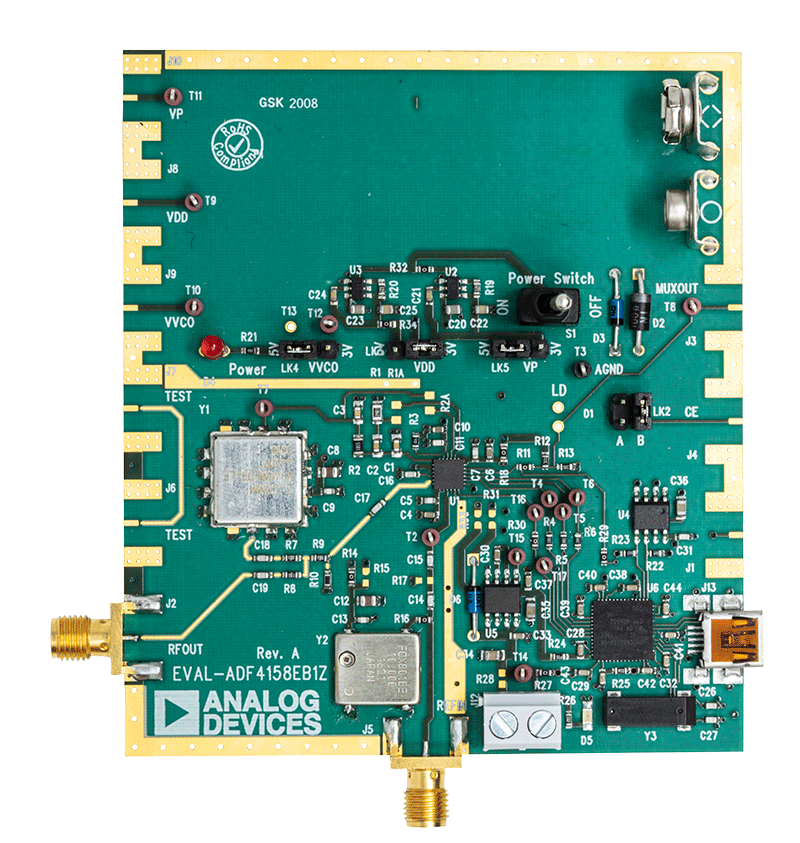 ADF4158 Evaluation Board - Top View