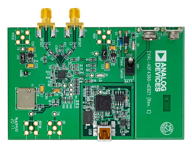 ADF4360 Evaluation Board - Top View