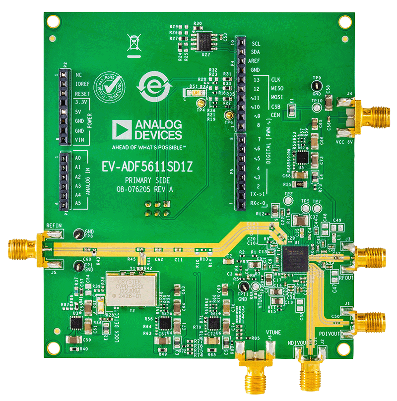 EVAL-ADF5611SD1Z Board Photo Top View