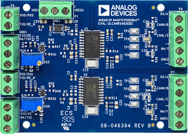 EVAL-2LCANRS485EBZ Evaluation Board - Top View
