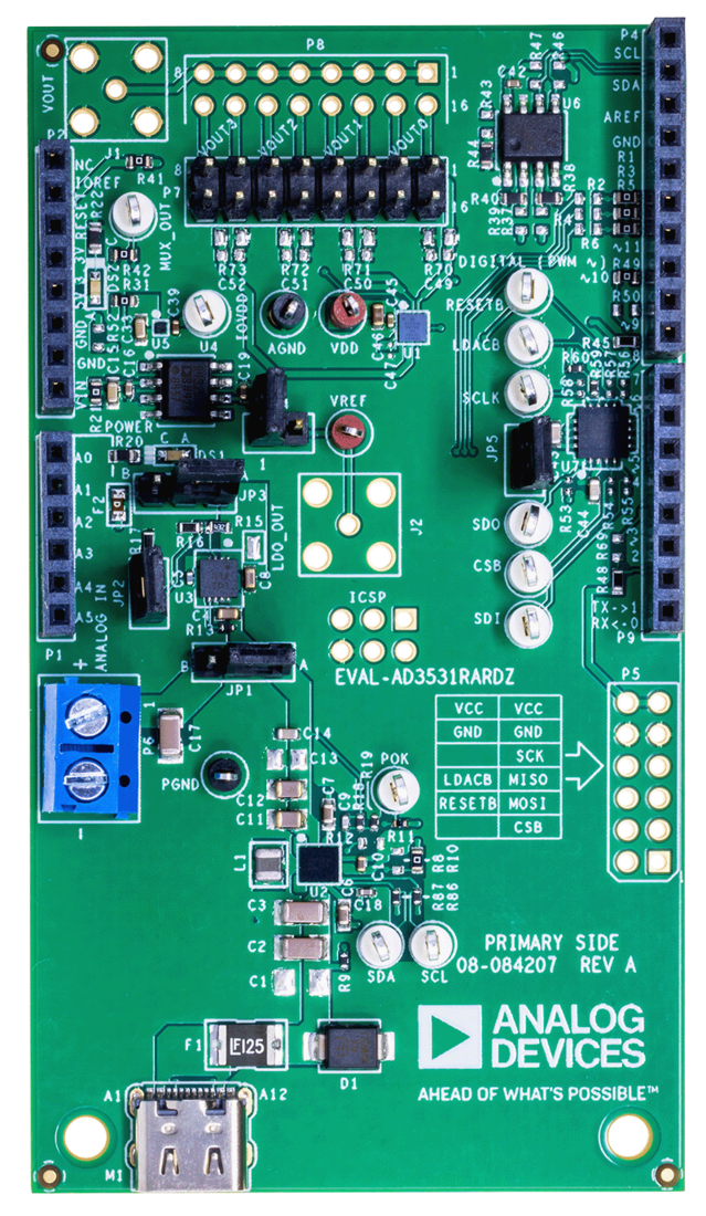 EVAL-AD3531R Evaluation Board Photo Top View