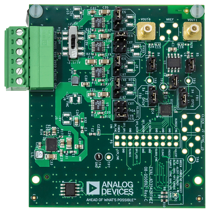 EVAL-AD3542RFMCZ Evaluation Board - Top View