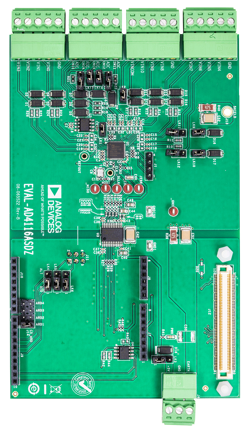 EVAL-AD4116ASDZ Evaluation Board - Top View