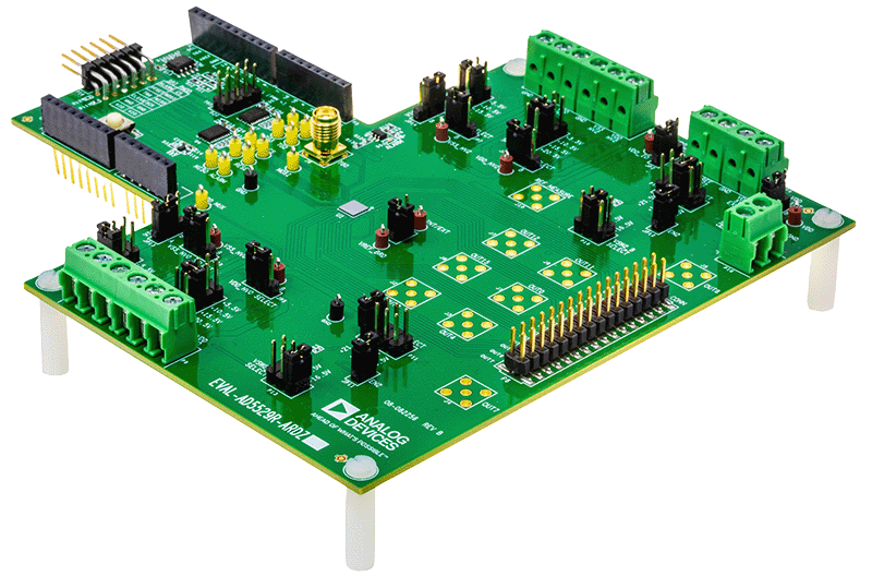 EVAL-AD5529R Evaluation Board Angle View
