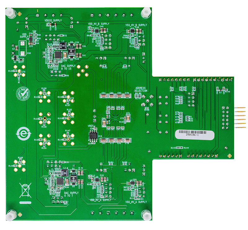 EVAL-AD5529R Evaluation Board Bottom View