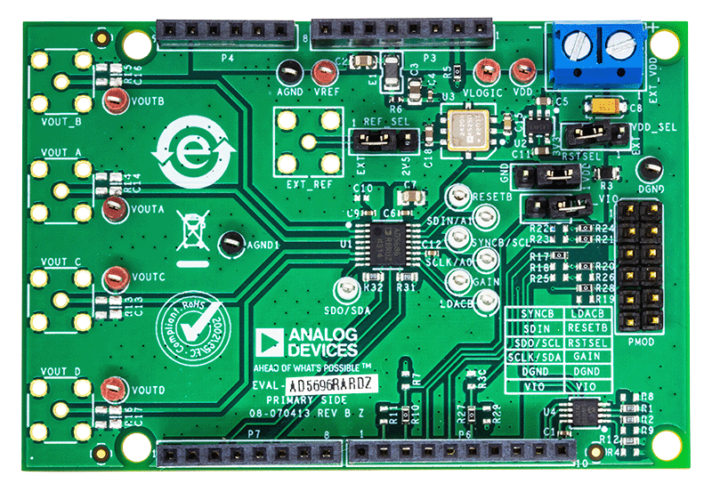 EVAL-AD5696RARDZ Board Photo Top View