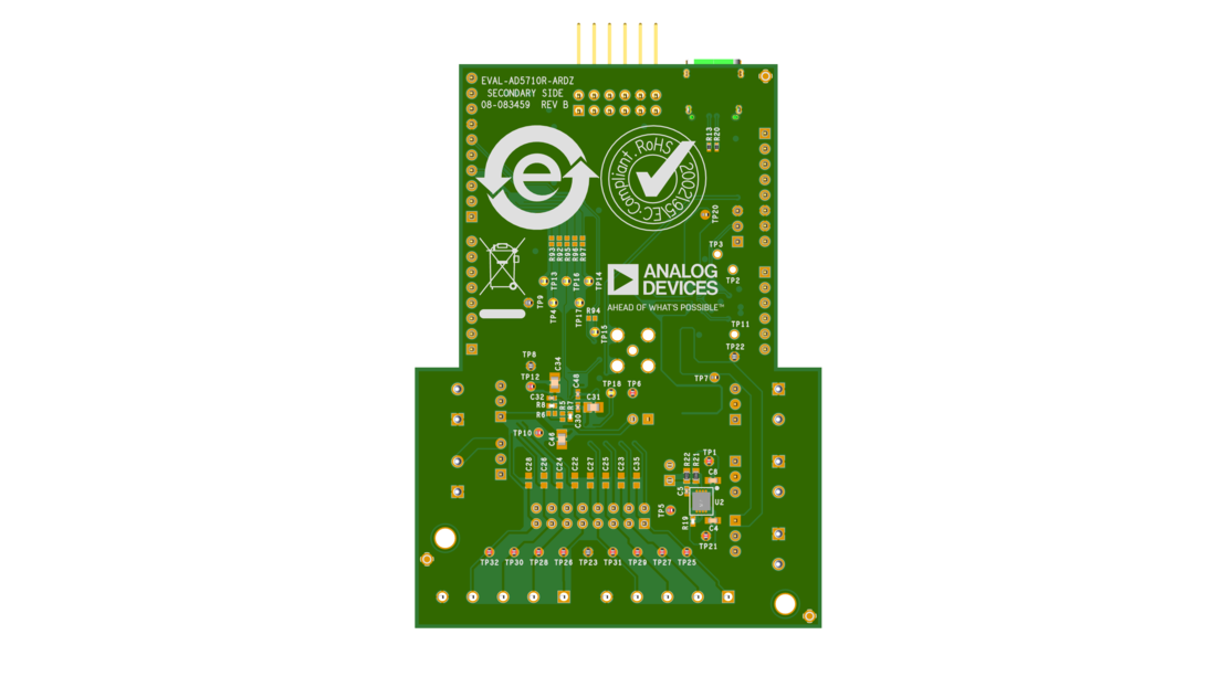 EVAL-AD5710R Board Photo Bottom View