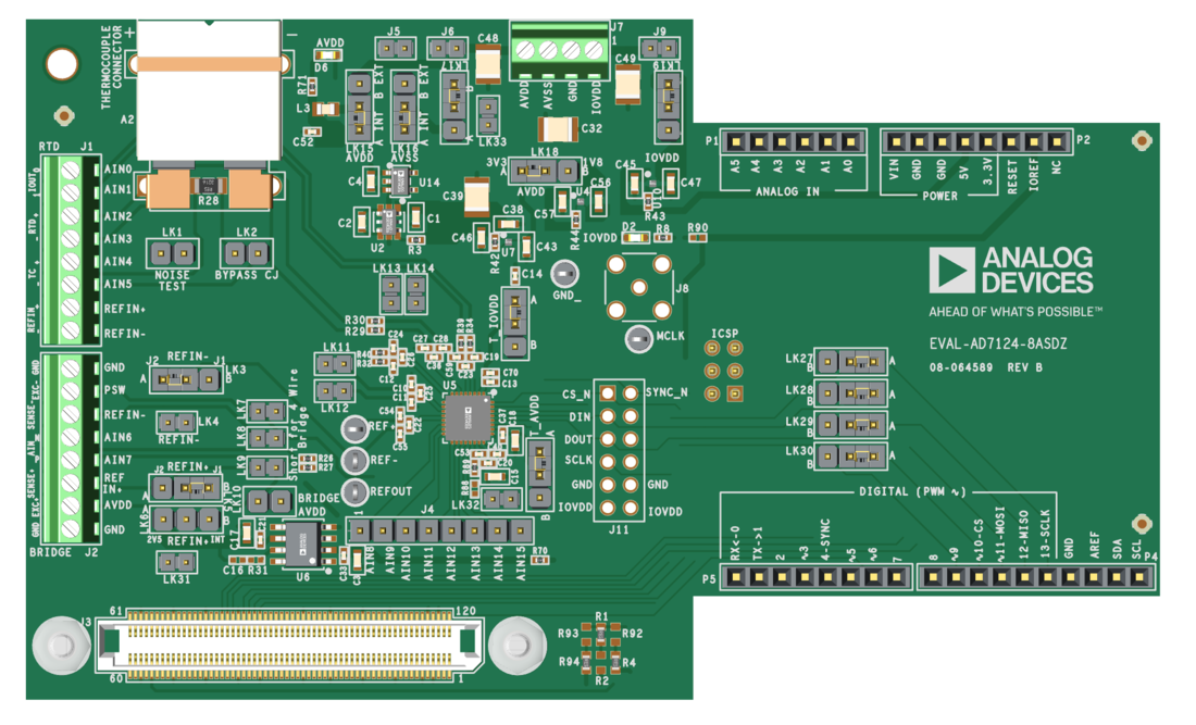 EVAL-AD7124 Board Photo Top View