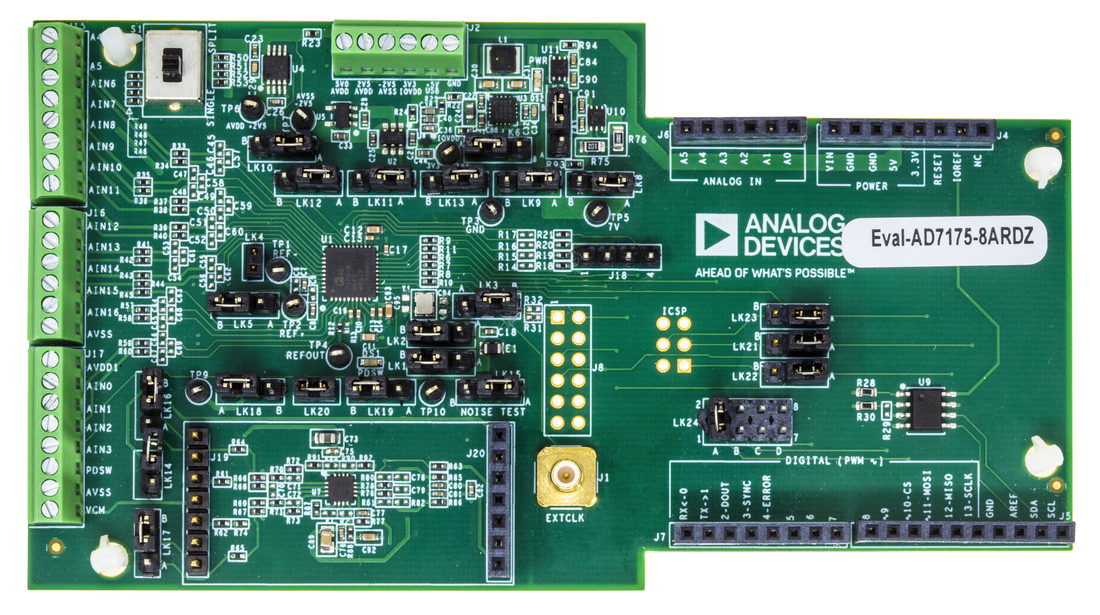 EVAL-AD7175-8ARDZ Board Photo Top View