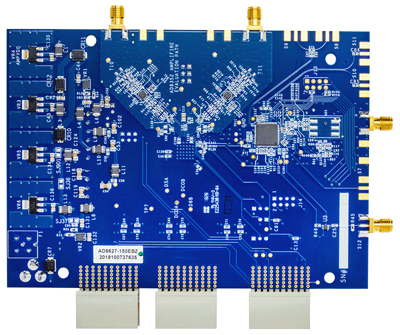 EVAL-AD9627-150EBZ Evaluation Board - Bottom View