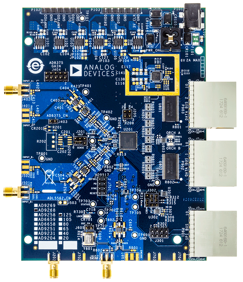AD9650 Evaluation Board - Top View