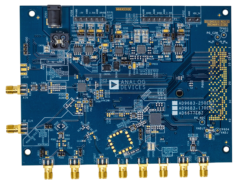 EVAL-AD9683-250EBZ Evaluation Board - Top View