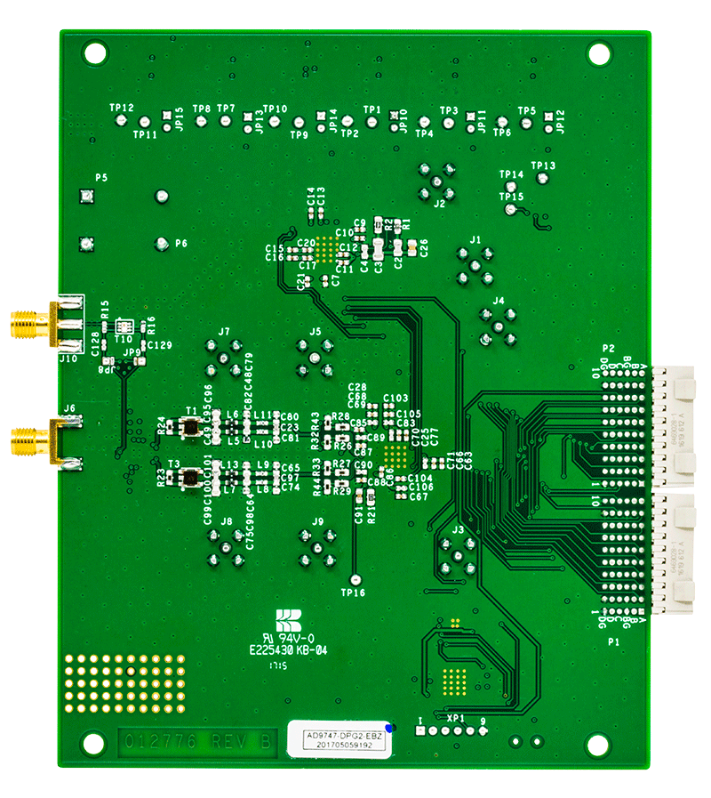 EVAL-AD9747 Evaluation Board - Bottom View