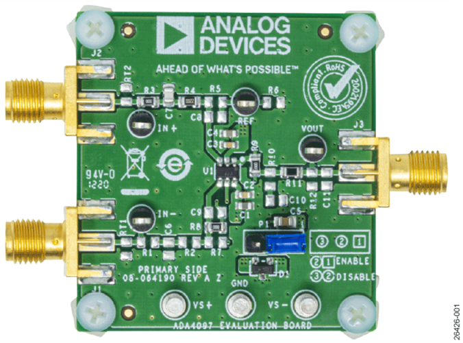 EVAL-ADA4097-1HUJZ Evaluation Board - Top View