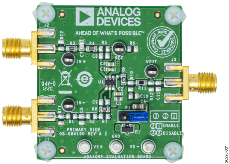 EVAL-ADA4098-1HUJZ Evaluation Board - Top View