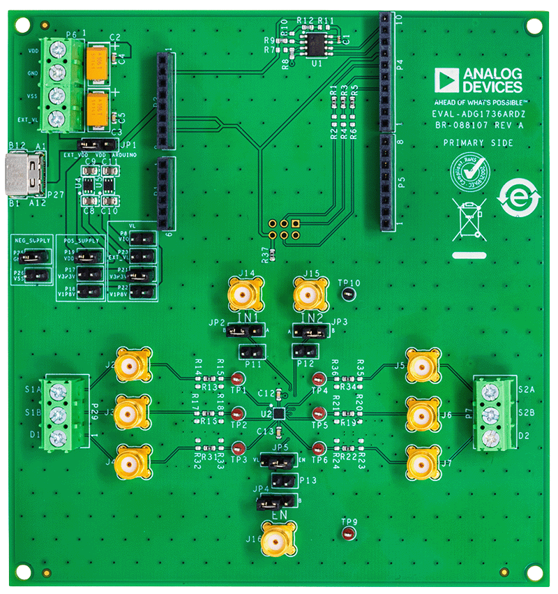 EVAL-ADG1736ARDZ Board Photo Top View