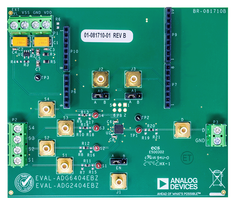 EVAL-ADG6404 Board Photo Top View