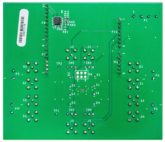 EVAL-ADG6412EBZ Evaluation Board - Bottom View