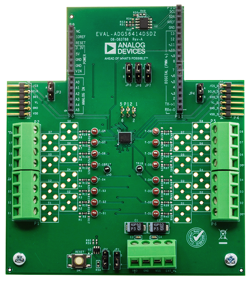 EVAL-ADGS6414DARDZ Evaluation Board Photo Top View
