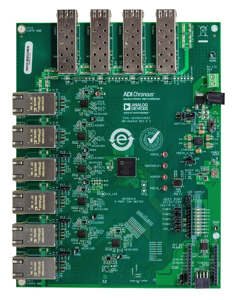 EVAL-ADIN6310T1LEBZ Board Photo Top View