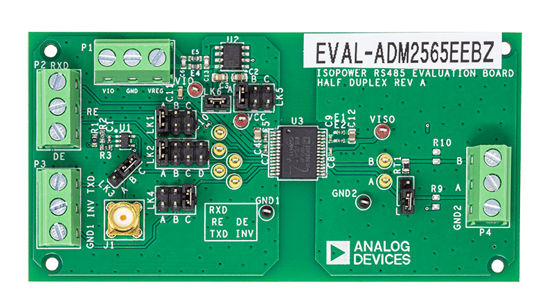 ADM2565E Evaluation Board - Top View