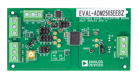 ADM2565E Evaluation Board - Top View