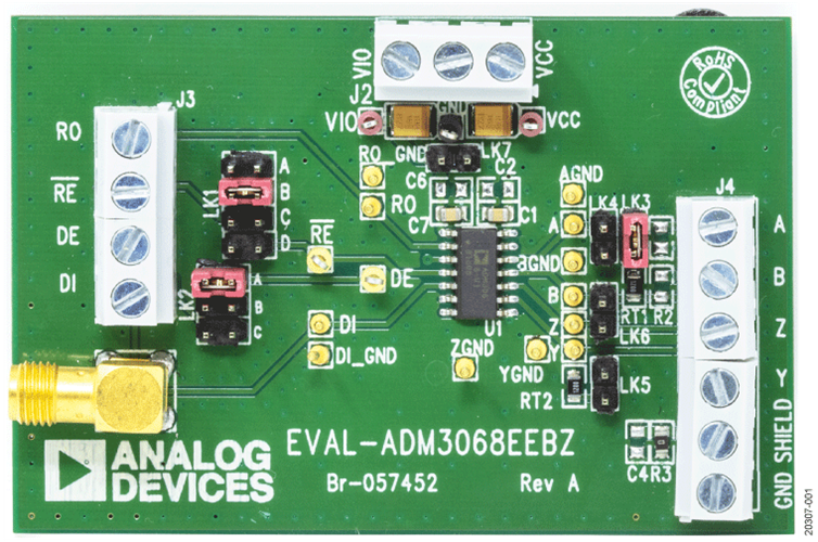 ADM3068E Evaluation Board - Top View