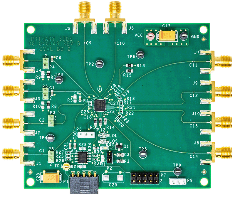 EVAL-ADN2817EBZ Evaluation Board - Top View