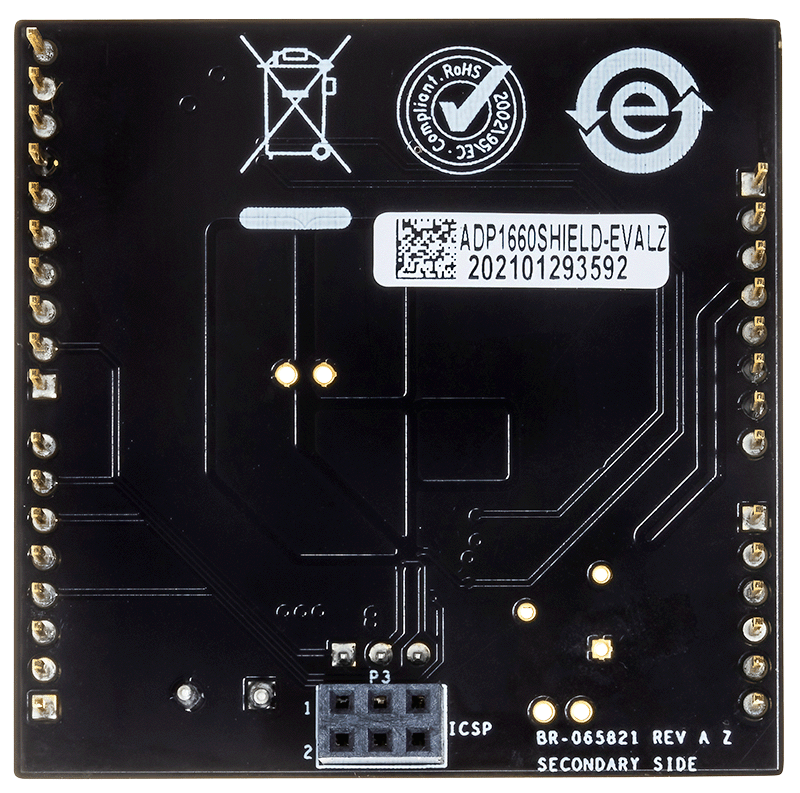 ADP1660SHIELD-EVALZ Evaluation Board - Bottom View