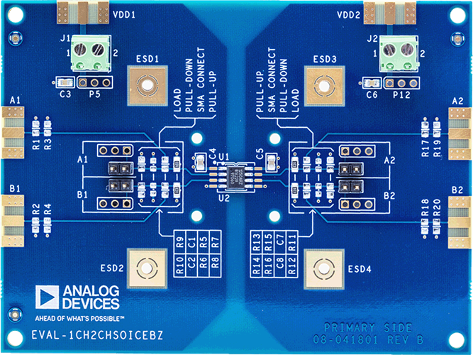 ADUM1250 Evaluation Board - Top View