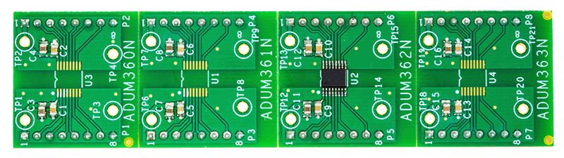 EVAL-ADuM36xNEBZ Board Photo Top View