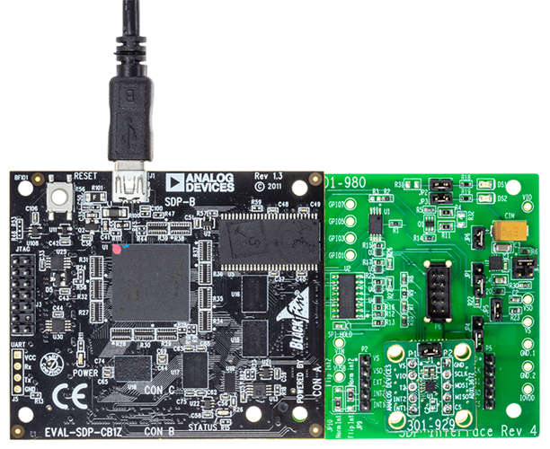 EVAL-ADXL367-SDPKIT Evaluation Board - Top View