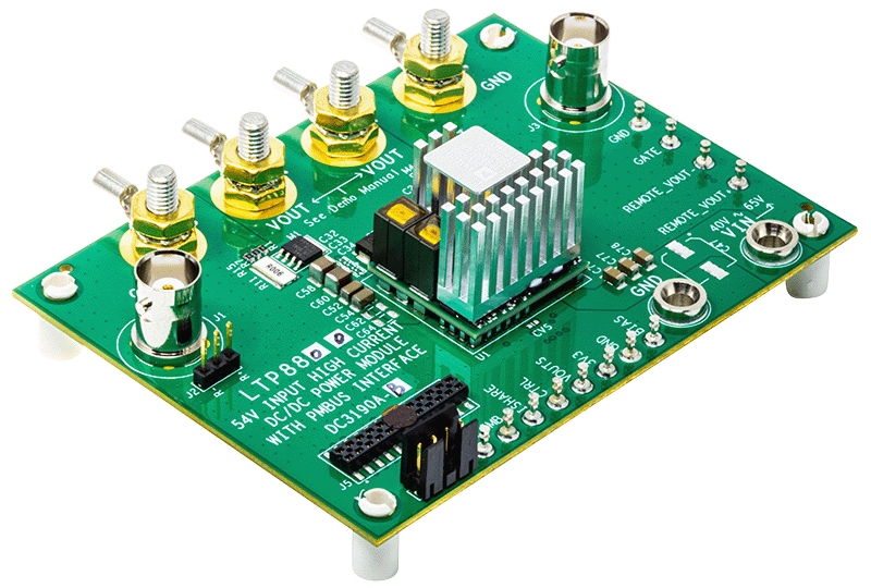 DC3190A-B Evaluation Board - Angle View