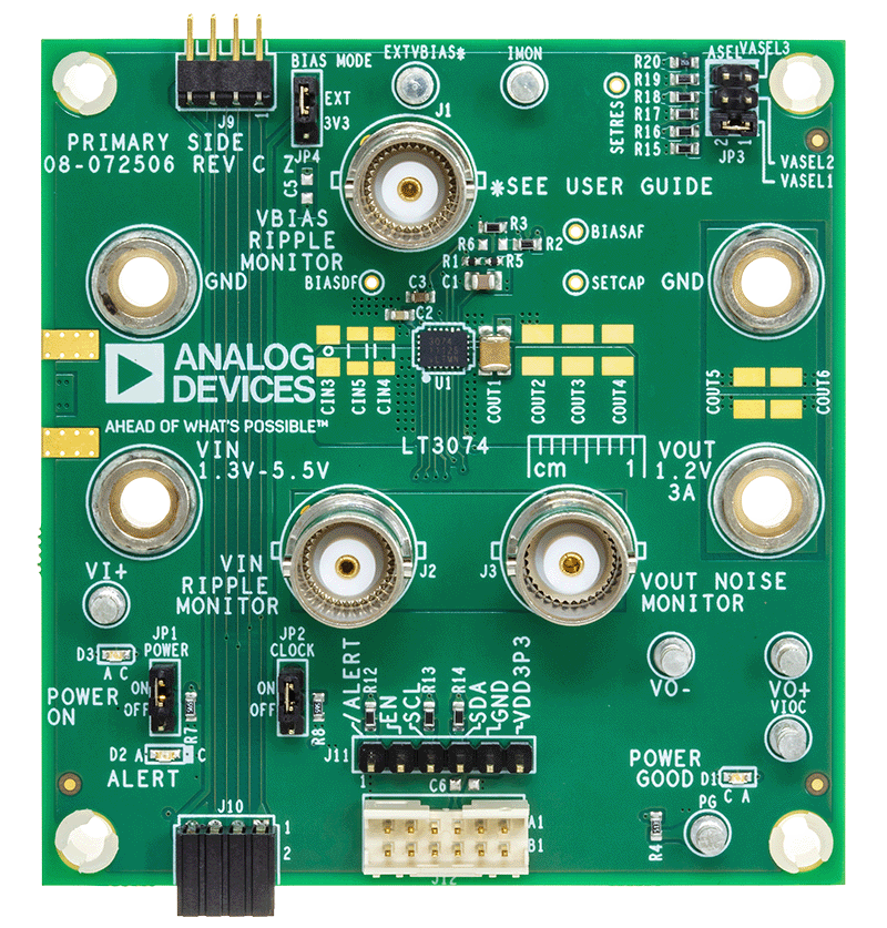 EVAL-LT3074 Board Photo Top View