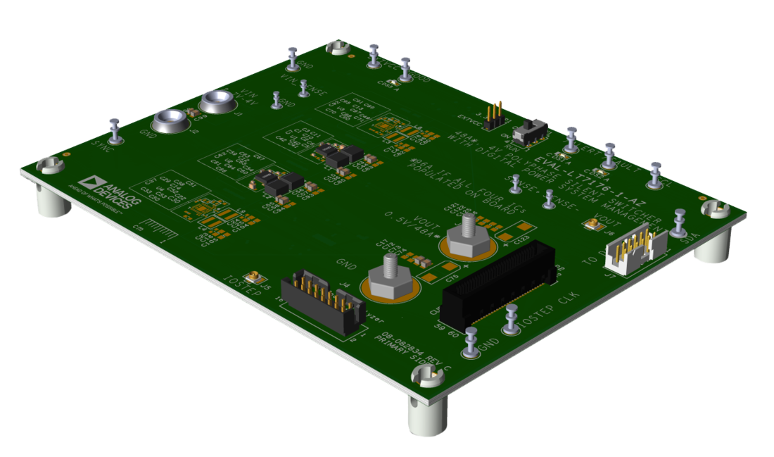 EVAL-LT7176-1-AZ Evaluation Board Angle View