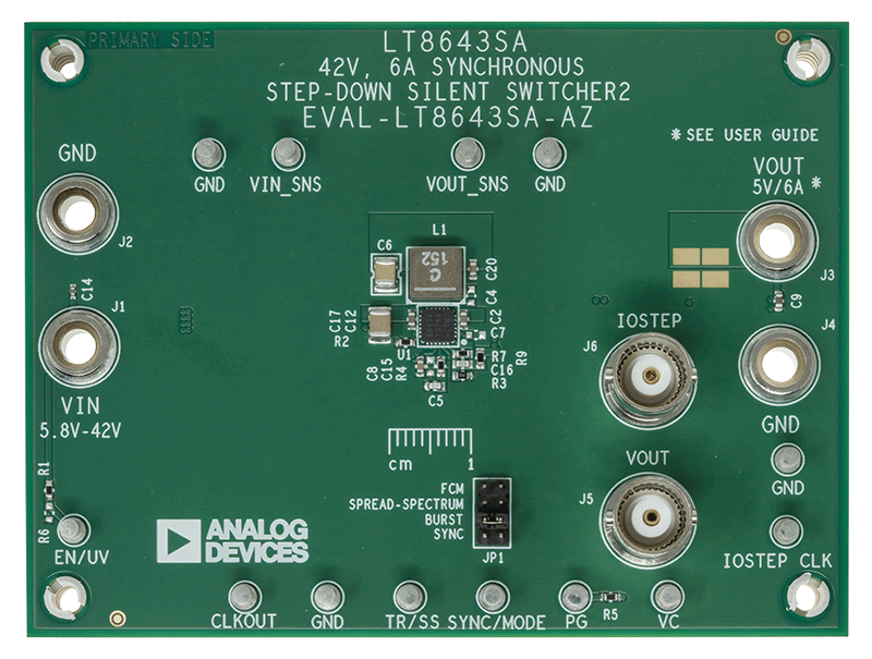 EVAL-LT8643SA-AZ Board Photo Top View