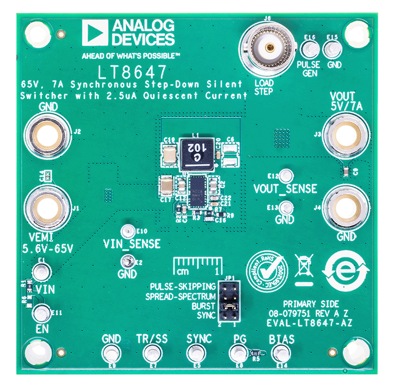 EVAL-LT8647-AZ Board Photo Top View