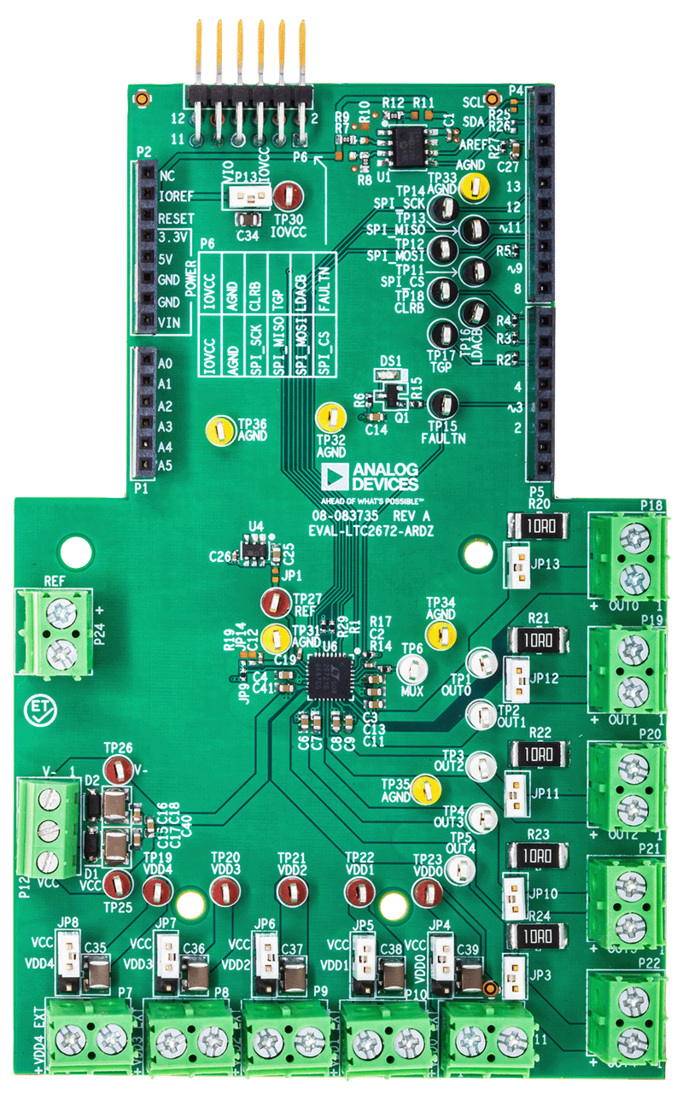EVAL-LTC2672-ARDZ Board Photo Top View