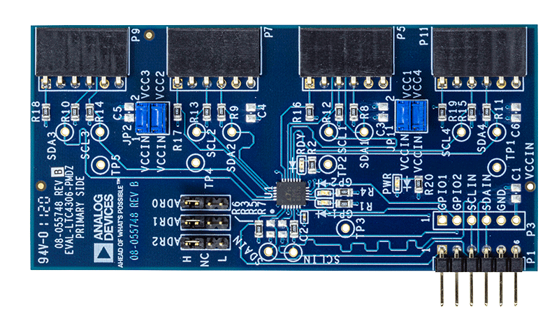 EVAL-LTC4306-PMDZ Evaluation Board - Top View