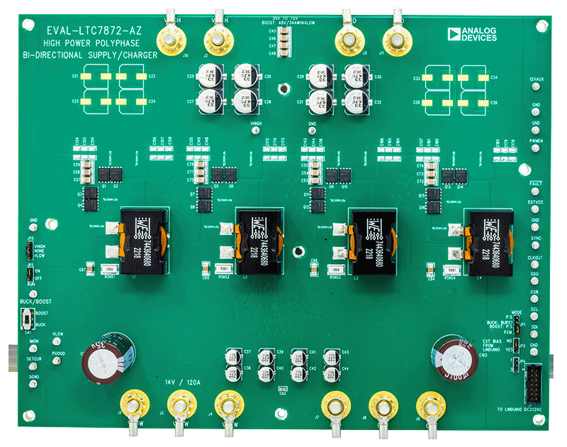 EVAL-LTC7872-AZ Board Photo Top View