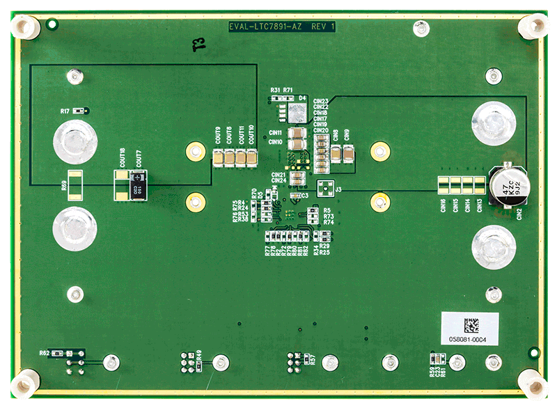 EVAL-LTC7891-AZ Board Photo Bottom View