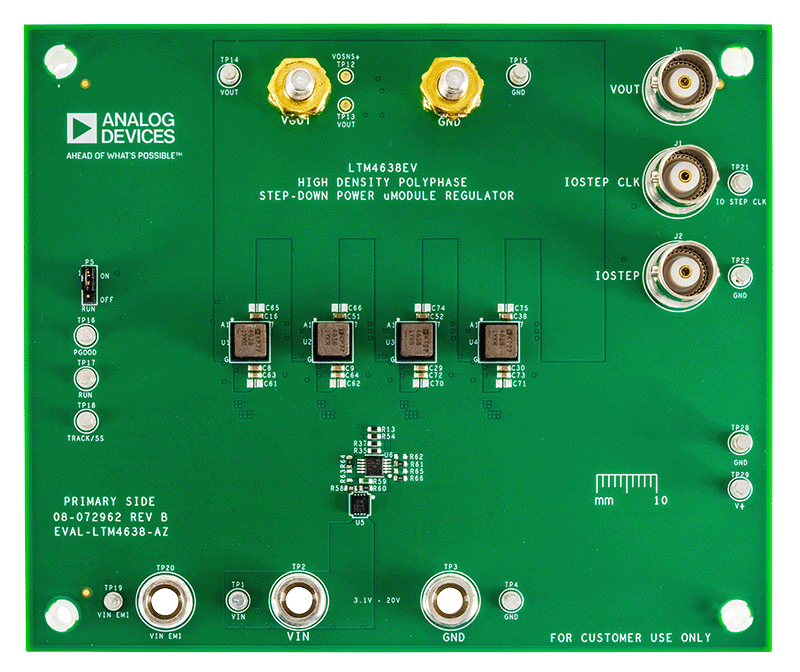 EVAL-LTM4638-AZ Board Photo Top View