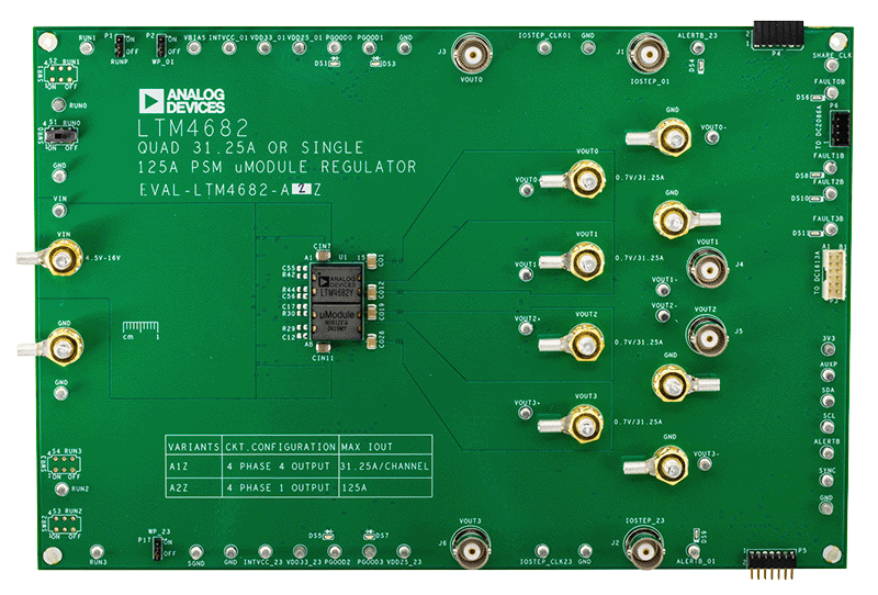 EVAL-LTM4682-A2Z Board Photo Top View