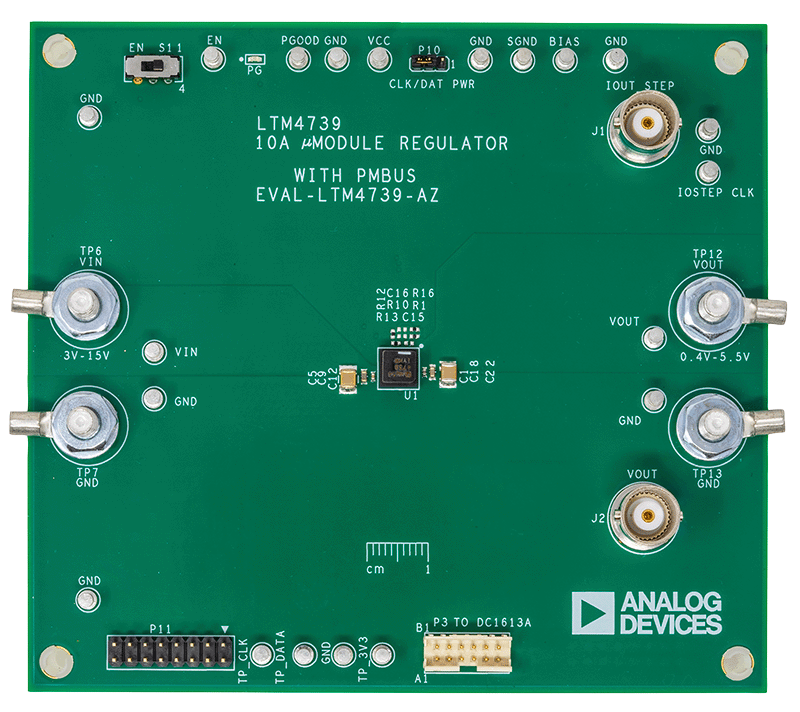 EVAL-LTM4739-AZ Board Photo Top View