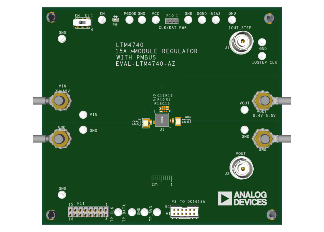 EVAL-LTM4740-AZ Evaluation Board Top View