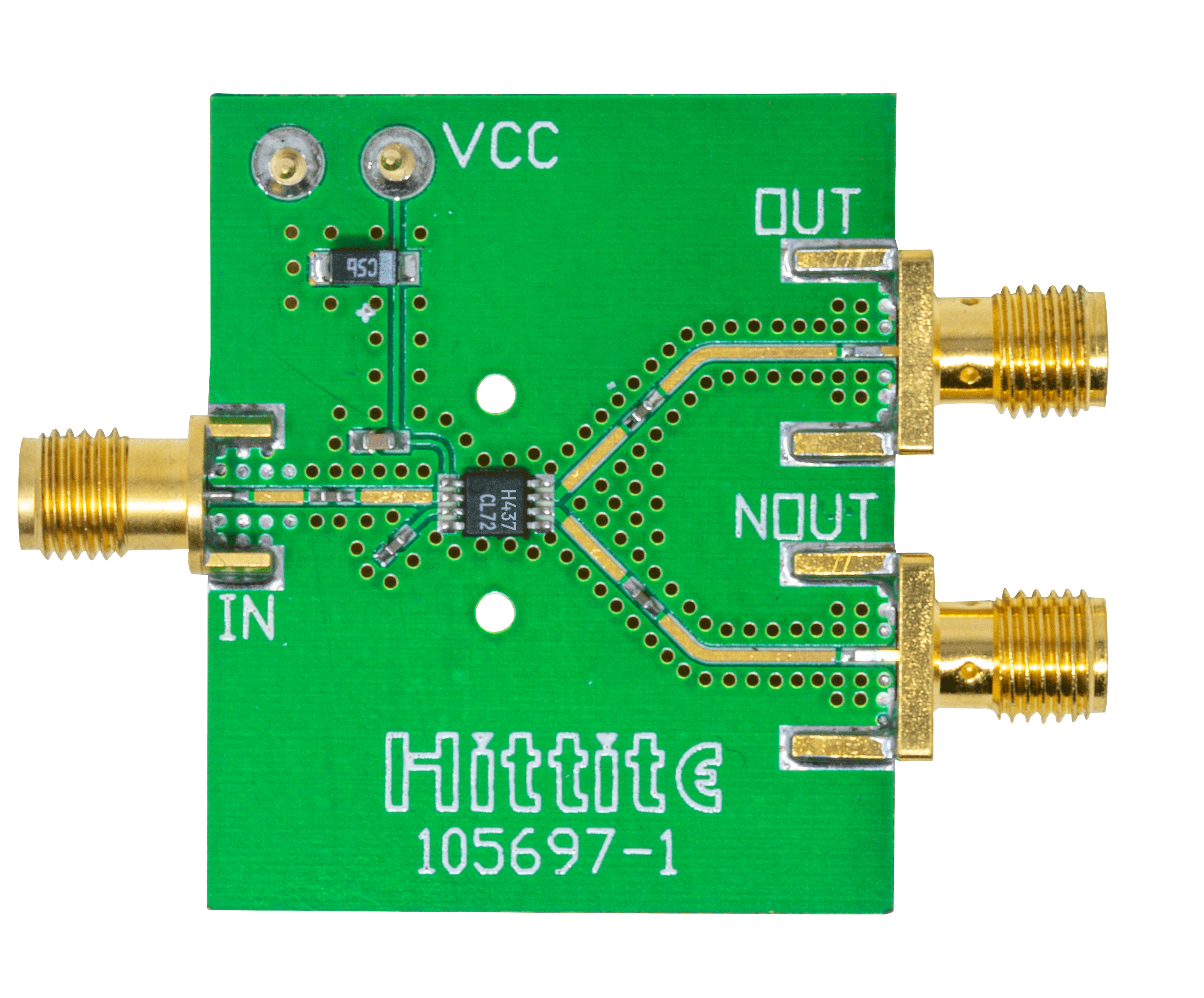 HMC437 Evaluation Board - Top View